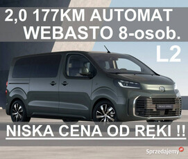 Toyota Proace Verso 2,0 177KM Automat 8-os. Webasto Kamera Dostępny od ręk…