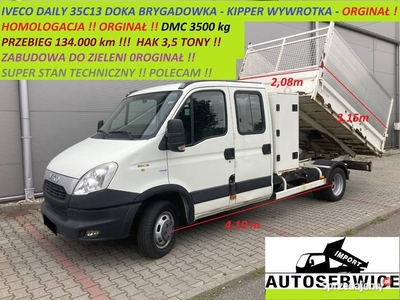 IVECO DAILY 35C13 DOKA BRYGADOWKA KIPPER WYWROTKA ORGINAŁ !!