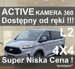 Ford Tourneo Custom L2 Super Cena Active 4x4 170KM Kamera 360 Felgi 19