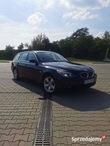 BMW 530xd / 530d xDrive E61 2006r 231KM, Czarny Kombi, Kremowe Wnętrze