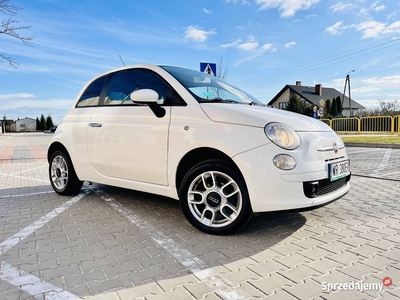 Zadbany Fiat 500 skóra, klima, alu, wersja SPORT