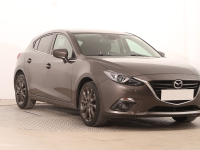 Mazda 3 III , Serwis ASO, Skóra, Navi, Klimatronic, Tempomat, Parktronic,