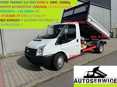 FORD TRANSIT 2,4 TDCI EURO4 KIPPER WYWROTKA ORGINAŁ HOMOLOGACJA 126.000km