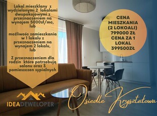 **Bezczynszowe**Parter 67,43m2 + 90m2 ogródek (2lokale mieszkalne)**