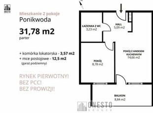 Mieszkanie 2 pokoje + mce postojowe Nowe 9700zł/m2