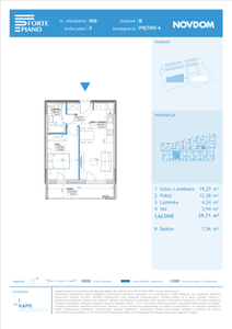 Apartament, 39,71 m², 2 pokoje, piętro 4, oferta nr B/60