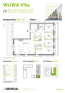 Mieszkanie, 131,37 m², 5 pokoi, piętro 7, oferta nr B.07.02.02