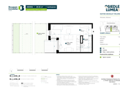 Mieszkanie, 26,92 m², 1 pokój, parter, oferta nr AB0002