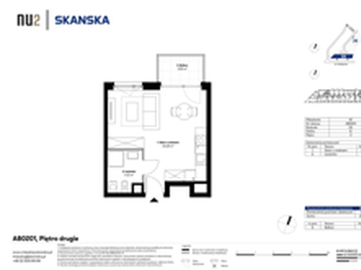 Mieszkanie, 28,41 m², 1 pokój, piętro 2, oferta nr AB0201