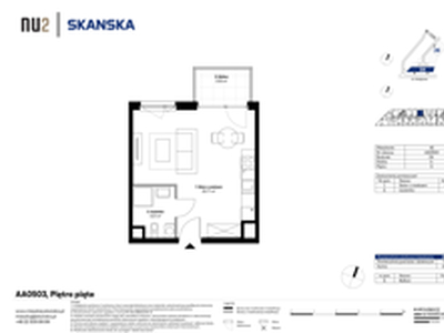 Mieszkanie, 29,78 m², 1 pokój, piętro 5, oferta nr AA0503