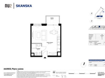 Mieszkanie, 29,78 m², 1 pokój, piętro 6, oferta nr AA0603