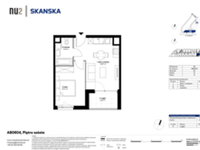 Mieszkanie, 35,47 m², 2 pokoje, piętro 6, oferta nr AB0604