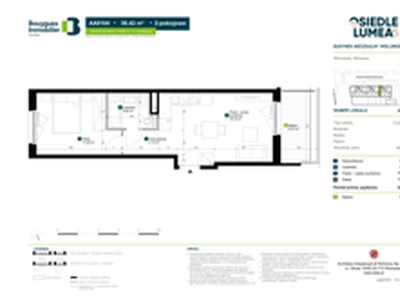 Mieszkanie, 36,42 m², 2 pokoje, piętro 1, oferta nr AA0104