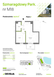 Mieszkanie, 36,51 m², 2 pokoje, piętro 1, oferta nr E/018