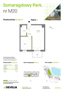 Mieszkanie, 37,48 m², 2 pokoje, piętro 2, oferta nr E/020