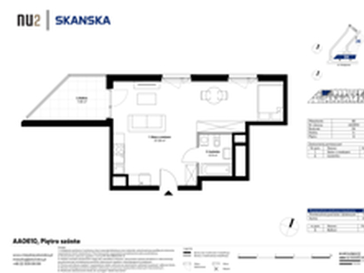 Mieszkanie, 41,23 m², 1 pokój, piętro 6, oferta nr AA0610
