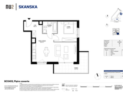 Mieszkanie, 47,05 m², 2 pokoje, piętro 4, oferta nr BC0403