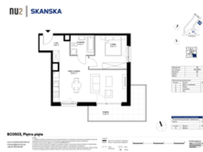 Mieszkanie, 47,05 m², 2 pokoje, piętro 5, oferta nr BC0503