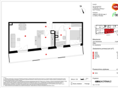 Mieszkanie, 47,27 m², 2 pokoje, piętro 1, oferta nr C/2