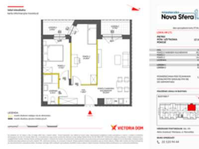 Mieszkanie, 57,96 m², 3 pokoje, piętro 1, oferta nr I/F171