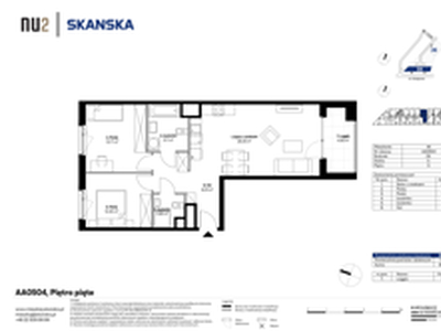 Mieszkanie, 64,89 m², 3 pokoje, piętro 5, oferta nr AA0504