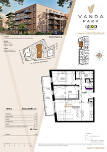 Mieszkanie, 69,95 m², 3 pokoje, piętro 2, oferta nr VB.2.01