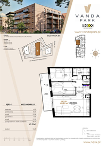 Mieszkanie, 69,95 m², 3 pokoje, piętro 5, oferta nr VB.5.01