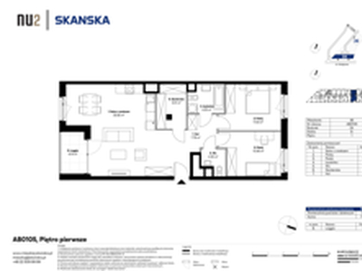 Mieszkanie, 75,26 m², 3 pokoje, piętro 1, oferta nr AB0105