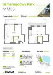Mieszkanie, 75,52 m², 4 pokoje, piętro 3, oferta nr E/033