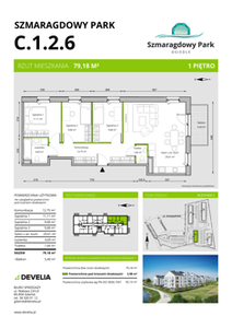 Mieszkanie, 79,33 m², 4 pokoje, piętro 1, oferta nr C.1.2.06
