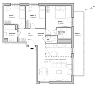 Mieszkanie, 88,28 m², 4 pokoje, piętro 4, oferta nr F/04/283
