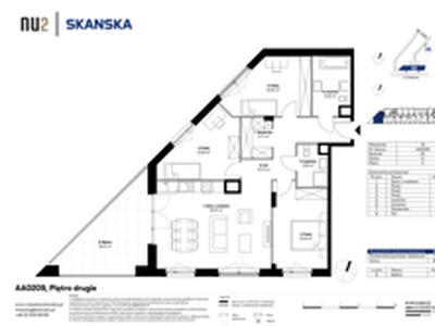 Mieszkanie, 92,14 m², 4 pokoje, piętro 2, oferta nr AA0209