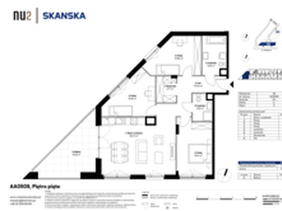 Mieszkanie, 92,67 m², 4 pokoje, piętro 5, oferta nr AA0509