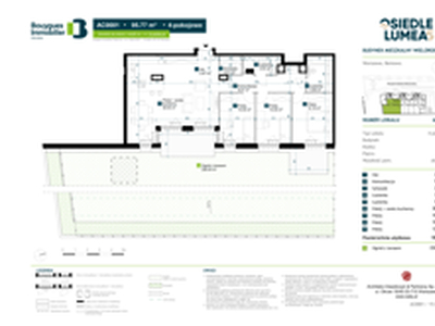 Mieszkanie, 95,77 m², 4 pokoje, parter, oferta nr AC0001