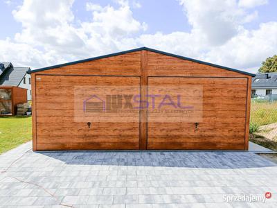 GARAŻ BLASZANY 6m x 5m - dwuspad 2x Brama LUX116