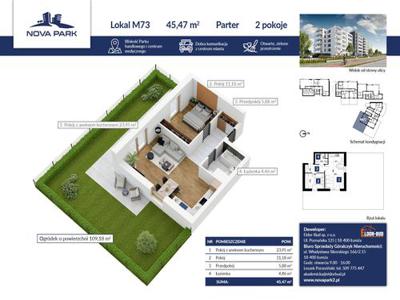 Mieszkanie na sprzedaż 4 pokoje Łomża, 72,72 m2, parter