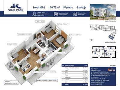 Mieszkanie na sprzedaż 5 pokoi Łomża, 124,75 m2, 6 piętro