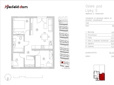 Osiedle Pod Lipką 5 | mieszkanie 3-pok. | 36D_2