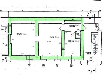 Ciche mieszkanie w ścisłym centrum 56m2 parter