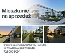 3-pokojowe mieszkanie z ogródkiem 60,90m2 - Gdynia