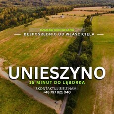 Dzialka Unieszyno - budowlana na pagórkach