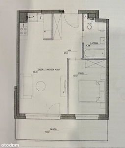 43,14m2, bezpośrednio, 2 pokoje, komórka, garaż