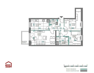 Mieszkanie na sprzedaż 68,35 m²-Ostróda