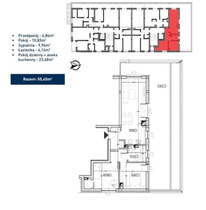 mieszkanie w centrum żagania! 50,70m2