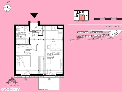 I kw. 2025, niska zabudowa, 42m2, 2 pok, Lipa Piot