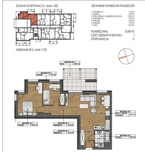 atrakcyjne mieszkanie na sprzedaż o pow.. 56,68m2