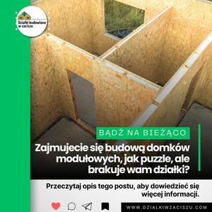 Działka pod domki modułowe - puzzle