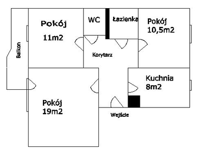 Rezerwacja - Mieszkanie 61,4m2, parter, 3 pokoje, balkon, spokojne osi