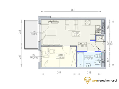 Mieszkanie na sprzedaż 33,13 m², piętro 6, oferta nr 620637