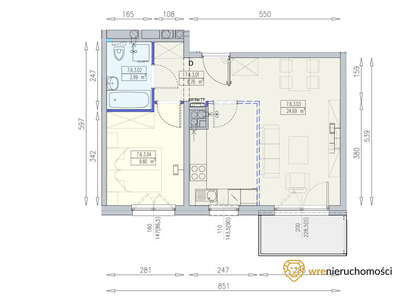 Mieszkanie na sprzedaż 45,25 m², piętro 6, oferta nr 134047